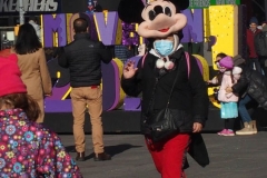 December 27 , 2020    Tourist walk around times square enjoying the brisk weather