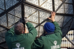December 27 , 2020   New York City . Workers on roof of One Times Square prepare the New Years Eve Ball  by replacing crystals and checking the wiring for the big night