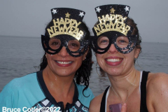 January 1, 2022  New York ,   Coney Island Polar Bear Plunge. This year the Polar Bear Plunge returned after last year's Covid  outbreak. Revelers enjoy the water.
