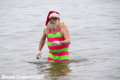 January 1, 2022  New York ,   Coney Island Polar Bear Plunge. This year the Polar Bear Plunge returned after last year's Covid  outbreak. Revelers enjoy the water.
