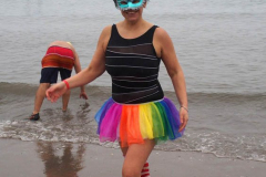 January 1, 2022  New York ,   Coney Island Polar Bear Plunge. This year the Polar Bear Plunge returned after last year's Covid  outbreak. Revelers enjoy the water.