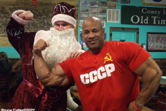 January 1, 2022  New York ,   Coney Island Polar Bear Plunge. This year the Polar Bear Plunge returned after last year's Covid  outbreak. Revelers enjoy the water.
Victor Martinez retired international federation of BodyBuilders professional BodyBuilder and runner up in the Mr. Olympia contest and a winner of the Arnold Classic.