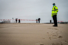 The Polar Bear Plunge commenced after a two year hiatus. An overcast and chilly day, spectators and participants took to the beach to keep on the ol’ tradition that kick starts many peoples’ year with a shock awakening of the senses. Brooklyn, NYC, NY. 01.01.22 (C) Bianca Otero