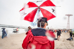 The Polar Bear Plunge commenced after a two year hiatus. An overcast and chilly day, spectators and participants took to the beach to keep on the ol’ tradition that kick starts many peoples’ year with a shock awakening of the senses. Brooklyn, NYC, NY. 01.01.22 (C) Bianca Otero