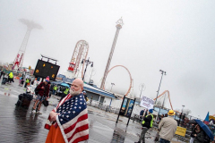 The Polar Bear Plunge commenced after a two year hiatus. An overcast and chilly day, spectators and participants took to the beach to keep on the ol’ tradition that kick starts many peoples’ year with a shock awakening of the senses. Brooklyn, NYC, NY. 01.01.22 (C) Bianca Otero
