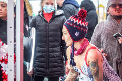 The Polar Bear Plunge commenced after a two year hiatus. An overcast and chilly day, spectators and participants took to the beach to keep on the ol’ tradition that kick starts many peoples’ year with a shock awakening of the senses. Brooklyn, NYC, NY. 01.01.22 (C) Bianca Otero