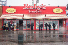 The Polar Bear Plunge commenced after a two year hiatus. An overcast and chilly day, spectators and participants took to the beach to keep on the ol’ tradition that kick starts many peoples’ year with a shock awakening of the senses. Brooklyn, NYC, NY. 01.01.22 (C) Bianca Otero