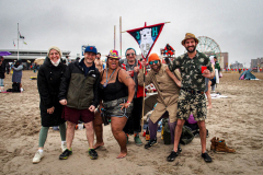 The Polar Bear Plunge commenced after a two year hiatus. An overcast and chilly day, spectators and participants took to the beach to keep on the ol’ tradition that kick starts many peoples’ year with a shock awakening of the senses. Brooklyn, NYC, NY. 01.01.22 (C) Bianca Otero