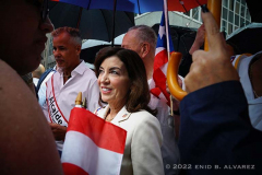 New York Governor Kathy Hochul marches in The 65 National Puerto Rican Day Parade is celebrated by thousands who marched and cheered on along 5th avenue in Manhattan New York on Sunday, June 12, 2022 The 2022 Parade was dedicated to the municipality of Cidra, Puerto Rico. Known as the Pueblo de la Eterna Primavera (Town of Eternal Spring), Cidra is located in the central, mountainous region of the island.

Photography by Enid B. Alvarez