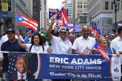 Mayor Eric Adams marches in The 65 National Puerto Rican Day Parade is celebrated by thousands who marched and cheered on along 5th avenue in Manhattan New York on Sunday, June 12, 2022 The 2022 Parade was dedicated to the municipality of Cidra, Puerto Rico. Known as the Pueblo de la Eterna Primavera (Town of Eternal Spring), Cidra is located in the central, mountainous region of the island.

Photography by Enid B. Alvarez