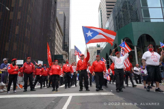 The Guardian Angels march during the 65 National Puerto Rican Day Parade, celebrated by thousands who marched and cheered on along 5th avenue in Manhattan New York on Sunday, June 12, 2022 The 2022 Parade was dedicated to the municipality of Cidra, Puerto Rico. Known as the Pueblo de la Eterna Primavera (Town of Eternal Spring), Cidra is located in the central, mountainous region of the island.

Photography by Enid B. Alvarez