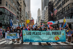Thousands march in the first Puerto Rican Day Parade since COVID, many  with a political message, in New York, New York on June 12,  2022.  (Photo by Gabriele Holtermann/Sipa USA)