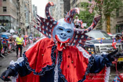 Thousands march in the first Puerto Rican Day Parade since COVID in New York, New York on June 12,  2022.  (Photo by Gabriele Holtermann/Sipa USA)