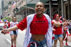 Thousands march in the first Puerto Rican Day Parade since COVID in New York, New York on June 12,  2022.  (Photo by Gabriele Holtermann/Sipa USA)