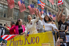 Congressmember Alexandria Ocasio-Cortez attend the Puerto Rican Day Parade along  5th Avenue in New York, New York on June 12,  2022.  (Photo by Gabriele Holtermann/Sipa USA)