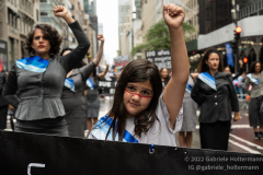Thousands march in the first Puerto Rican Day Parade since COVID, many  with a political message, in New York, New York on June 12,  2022.  (Photo by Gabriele Holtermann/Sipa USA)