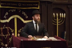 February 24, 2022  New York, 
Ukrainian Rabbi holds a prayer service for his congregation in a heavily populated Ukraine jewish neighborhood in Brooklyn N.Y. 
Rabbi Asher Altshul leads the Prayer service at Congregation Beth Shalom of Kings Bay.