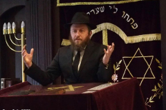 February 24, 2022  New York, 
Ukrainian Rabbi holds a prayer service for his congregation in a heavily populated Ukraine jewish neighborhood in Brooklyn N.Y. 
Rabbi Asher Altshul leads the Prayer service at Congregation Beth Shalom of Kings Bay.