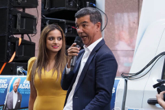 Ydanis Rodriguez City Council Member from the 10th District at a Pre-Debate Rally for the final Mayoral debate before Election Day outside 30 Rockefeller Center in New York City
