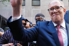 Mayoral Candidate Scott Stringer at a Pre-Debate Rally for the final Mayoral debate before Election Day outside 30 Rockefeller Center in New York City