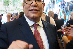 Mayoral Candidate Scott Stringer at a Pre-Debate Rally for the final Mayoral debate before Election Day outside 30 Rockefeller Center in New York City