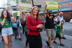 Mayoral Candidate Kathryn Garcia at a Pre-Debate Rally for the final Mayoral debate before Election Day outside 30 Rockefeller Center in New York City