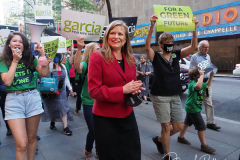 Mayoral Candidate Kathryn Garcia at a Pre-Debate Rally for the final Mayoral debate before Election Day outside 30 Rockefeller Center in New York City