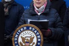 January16, 2022  NEW YORK Press Conference on The Maternal Health Bill held in front of Kings County Hospital in Brooklyn N.Y. with New York City Mayor Eric Adams and U.S. Senator Kristen Gillibrand.

 U.S. Senator Kristen Gillibrand