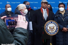 January16, 2022  NEW YORK Press Conference on The Maternal Health Bill held in front of Kings County Hospital in Brooklyn N.Y. with New York City Mayor Eric Adams and U.S. Senator Kristen Gillibrand.