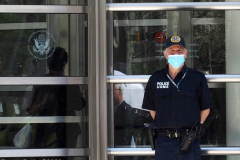 April 14, 2022  Brooklyn Federal Courthouse
press conference after arraignment of Frank R. James alleged Subway shooter. 
Attorneys for FrankR. James hold press conference outside the Federal Courthouse. 
United States Marshals provide court house security