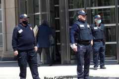 April 14, 2022  Brooklyn Federal Courthouse
press conference after arraignment of Frank R. James alleged Subway shooter. 
Attorneys for FrankR. James hold press conference outside the Federal Courthouse. 
United States Marshals provide court house security