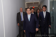 Prime Minister Pham Minh Chinh who is in New York for a week-long working trip to the US makes a stop at the FPT USA Corp office for the opening ribbon cutting ceremony at 295 Madison Avenue in New York, NY on Sunday May 15, 2022

Photography by Enid B. Alvarez