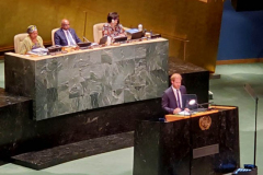 July 18, 2022  NEW YORK  United Nations 
Nelson Mandela Day. Prince Harry the Duke of Sussex gives the keynote address to members of the General Assembly