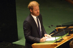July 18, 2022  NEW YORK  United Nations 
Nelson Mandela Day. Prince Harry the Duke of Sussex gives the keynote address to members of the General Assembly