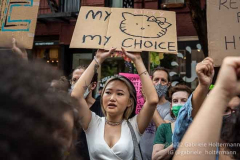 Pro-abortion activists protest outside Old St. Pat's Basilica on July 2, 2022, in New York, NY. (Photo by Gabriele Holtermann/Sipa USA)