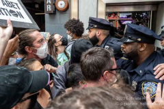 NYPD officers try to clear the way for a pro-life procession to Planned Parenthood  as pro-abortion protestors push back on July 2, 2022, in New York, NY. (Video by Gabriele Holtermann/Sipa USA)