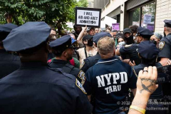 NYPD officers try to clear the way for a pro-life procession to Planned Parenthood  as pro-abortion protestors push back on July 2, 2022, in New York, NY. (Video by Gabriele Holtermann/Sipa USA)
