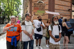 Pro-life supporters and pro-choice activists stand outside Planned Parenthood on July 2, 2022, in New York, NY. (Photo by Gabriele Holtermann/Sipa USA)