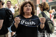 Pro-life supporters pray the rosary outside Planned Parenthood on July 2, 2022, in New York, NY. (Photo by Gabriele Holtermann/Sipa USA)