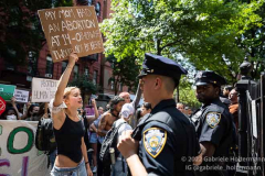Pro-abortion activists protest outside Old St. Pat's Basilica on July 2, 2022, in New York, NY. (Photo by Gabriele Holtermann/Sipa USA)