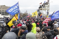 Washington, DC - January 6, 2021: Pro-Trump protesters rally around Capitol building before they breached it and overrun it