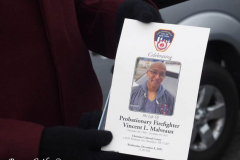 December 8,2021  New York , funeral for Probationary Firefighter Vincent L. Malveaux
held at the Christian Cultural Center in Brooklyn N.Y. City officials and the N.Y. Mayor Bill de Blasio attended the service
