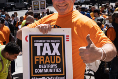 Protect Tax Fraud-Council of Carpenters Protest on Fifth Avenue 4-12-22 @Lori Hillsberg