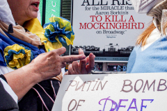 Thousands of all nationalities came together to protest the Ukrainian War in Times Square from noon well into the afternoon. Saturday, March 5, 2022. (C) Bianca Otero