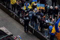 Thousands of all nationalities came together to protest the Ukrainian War in Times Square from noon well into the afternoon. Saturday, March 5, 2022. (C) Bianca Otero