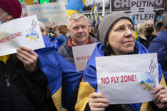 March 5, 2022: A demonstration supporting the Ukraine against the recent attack by Russia took place in Times Square.