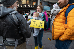 Demonstrators in Times Square protest against the War in the Ukraine and the agressor, Vladimir Putin, March 5, 2022.