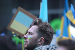 March 5, 2022: A demonstration supporting the Ukraine against the recent attack by Russia took place in Times Square.