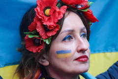 March 5, 2022: A demonstration supporting the Ukraine against the recent attack by Russia took place in Times Square.