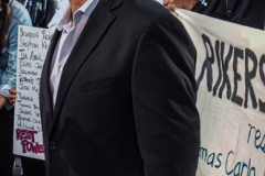 Marvin Mayfield, activist and  former inmate of Rikers Island Prison, speaks to the crowd during a protest against Rikers Island Prison and facilities in front of City Hall, NYC, October 1, 2021.
On September 22, 2021 the death of Stephan Khadu, 24, just a few days after Abdul Karim, became the 12th inmate to die at Rikers Island Prison in 2021. After various inquiries and investigations, activist groups such as:  Women Prison Coalition, HALT Solitary Confinement, Vocal New York and Jails Action Coalition  organized the protest to gather former inmates, family and supporters together, to demand answers from local authorities and political figures regarding the system of prison management, process of bail and incarceration of people who inevitably find themselves in prison without a conviction. 
The protest moved from City Hall onto a Broadway intersection and blocked traffic up to a half a mile long for almost an hour. 
(C) Bianca Otero, October 1, 2021